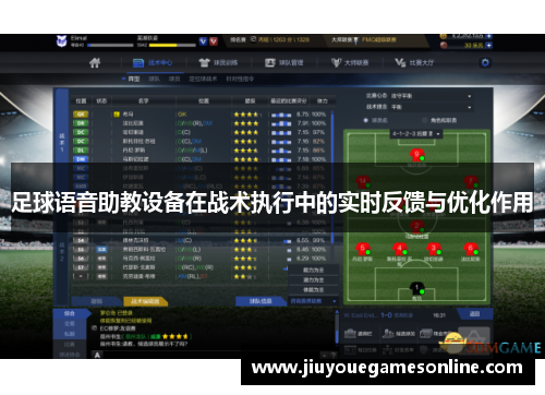 足球语音助教设备在战术执行中的实时反馈与优化作用
